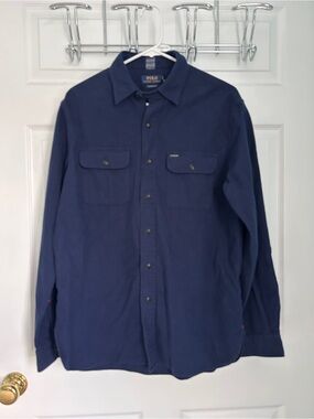 NWT Ralph Lauren Navy Long-Sleeve Button-Down Shirt
